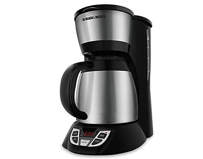 Black & Decker 8 Cup Thermal Programmable Coffee Maker, Black Staples